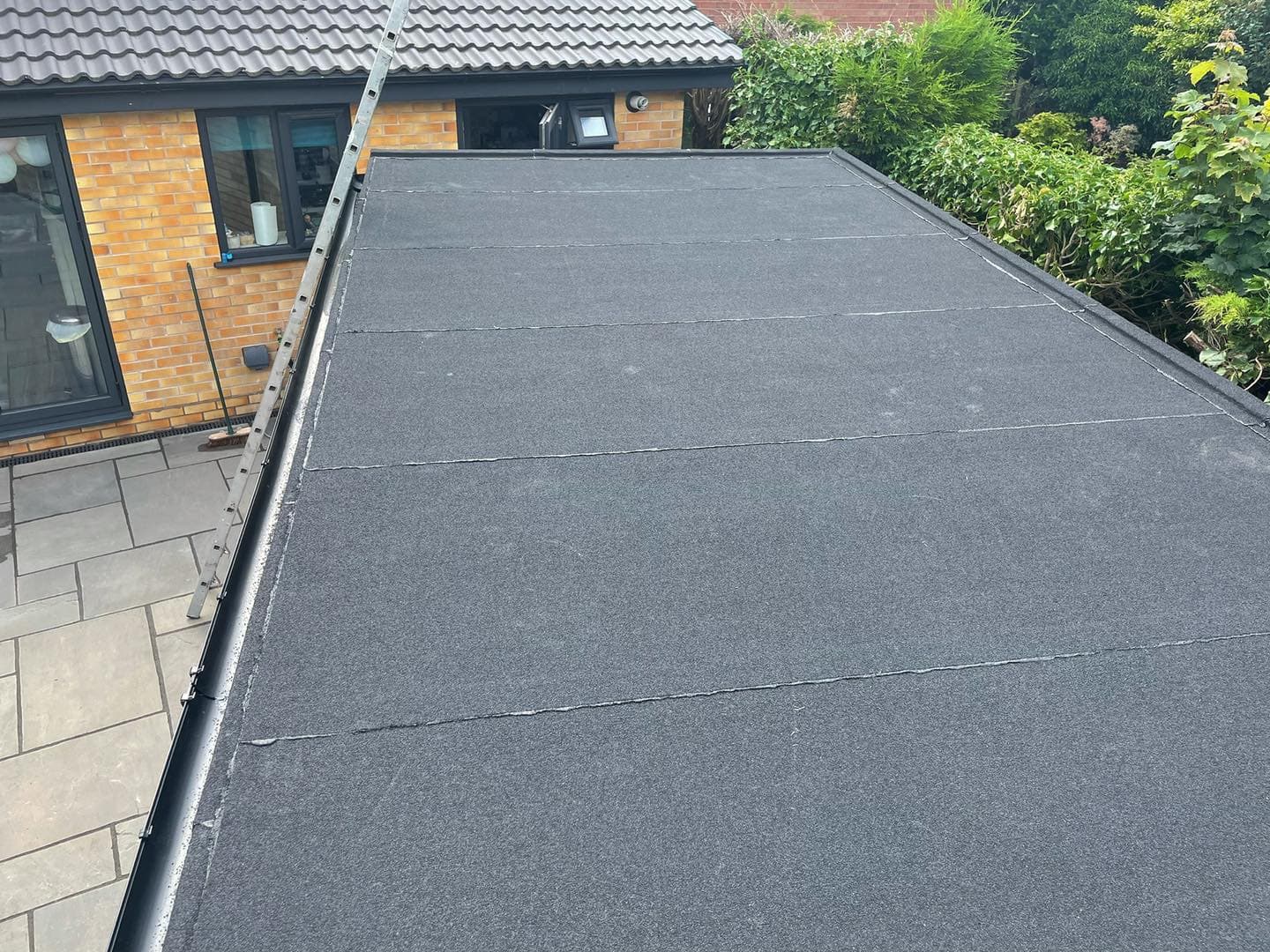 Roofing project close-up